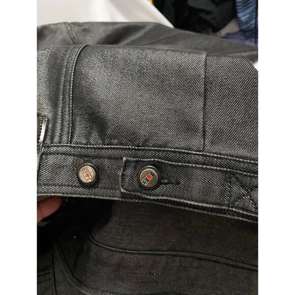 Johnny Blaze Method Man Jean Jacket Flame Skull Black Size XL Vintage Y2K - Picture 14 of 16